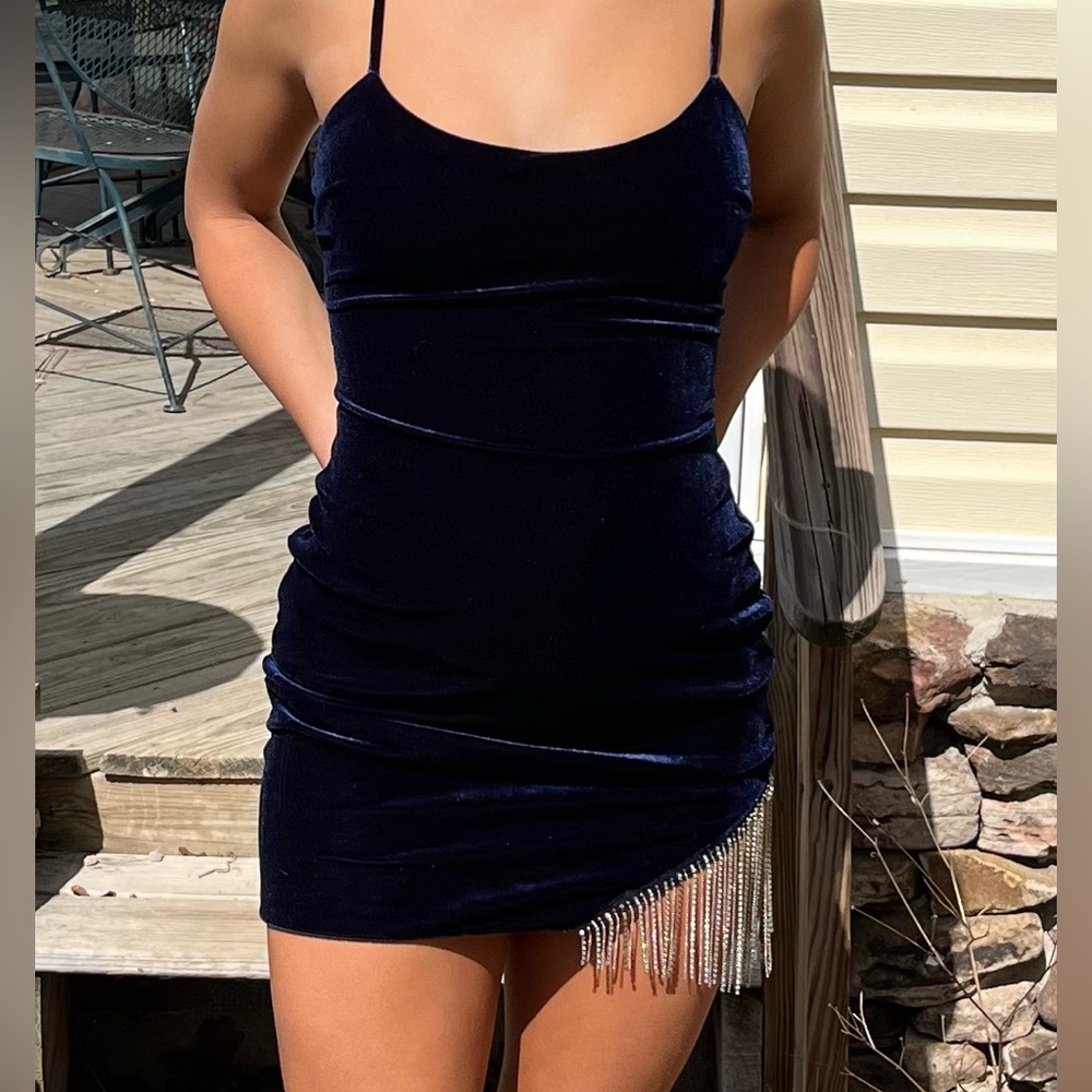 City vibe blue dress